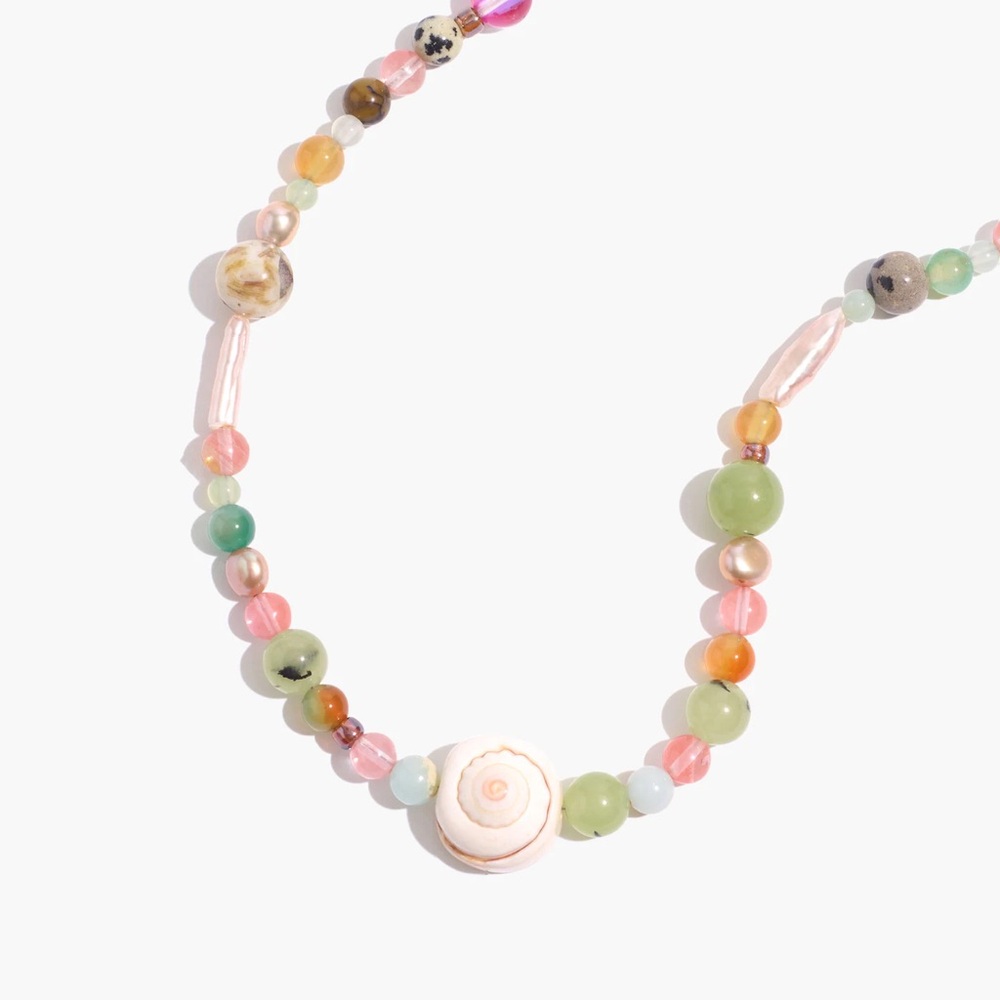 Hourston of Charlie Beads x Madewell seashell & bead necklace - limited edition